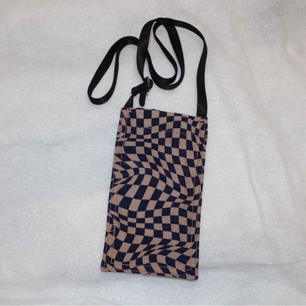 BAGGU Checkered Mini Bag - Black and Tan
